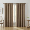 Solid Woodsmoke Rod Pocket Back Tab Blackout Curtain Panel, 52" x 84"