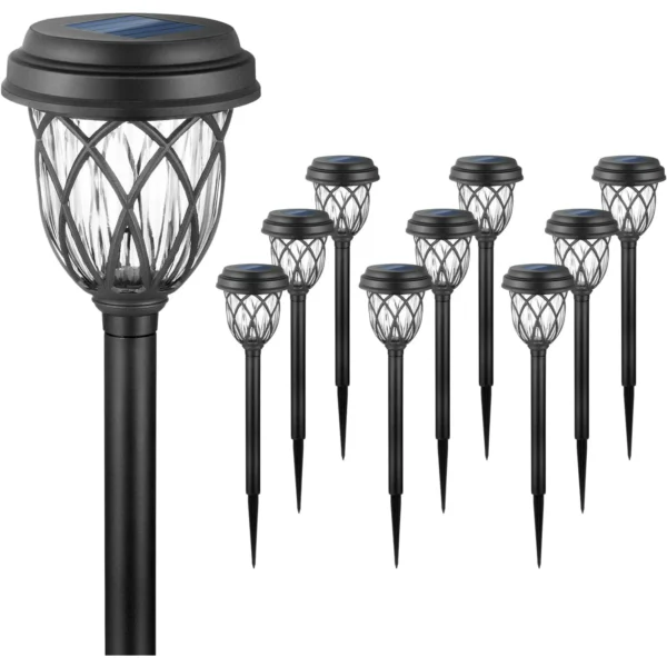 10 Pack Solar Lights Outdoor Garden Pathway Solar Powered Yard Lights