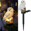 Garden Solar Lights Resin Owl Solar LED Lights