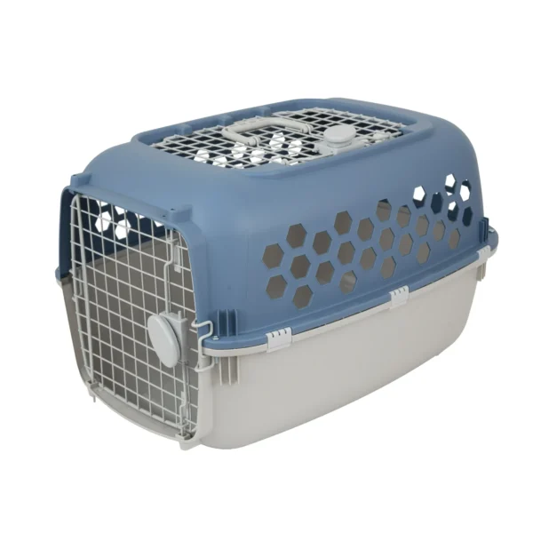 Double Door with Top Opening, Plastic Pet Kennel, 24 inch