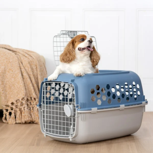 Double Door with Top Opening, Plastic Pet Kennel, 24 inch - Image 3