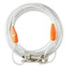 Large 40 ft Reflective Vinyl-Covered Tie-Out Cable for Dogs
