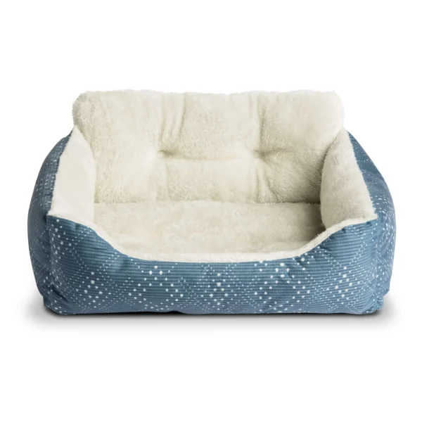 Lounger Small Dog or Cat Bed, Blue 21" x 17"