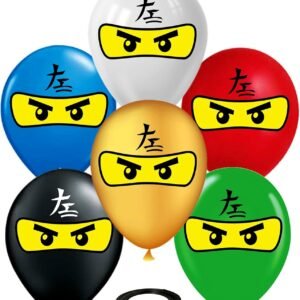30-Piece Ninja Superhero 12-Inch Latex Balloons Set